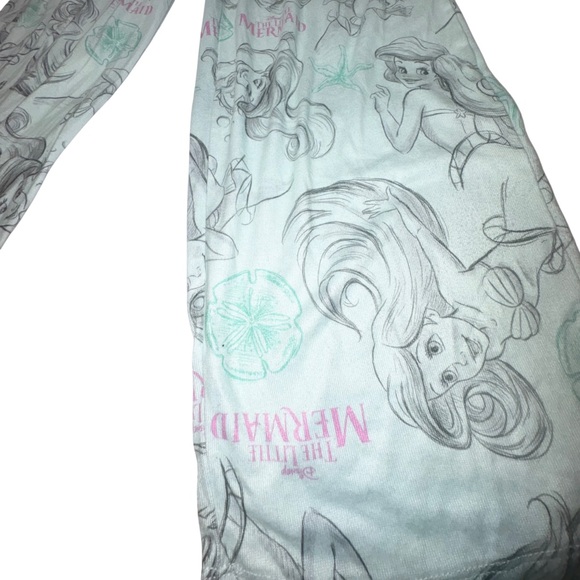 Disney The Little Mermaid Women's Sleep Pants large 12/14 blue sleeping - Picture 3 of 7
